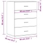 vidaXL Sideboard Grau Sonoma 60x39x80 cm Holzwerkstoff vidaXL Sideboard Grau Sonoma 60x39x80 cm Holzwerkstoff