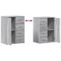 vidaXL Sideboard Grau Sonoma 59x39x80 cm Holzwerkstoff vidaXL Sideboard Grau Sonoma 59x39x80 cm Holzwerkstoff