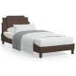 vidaXL Bett mit Matratze Braun 80x200 cm Kunstleder vidaXL Bett mit Matratze Braun 80x200 cm Kunstleder