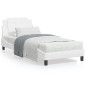 vidaXL Bett mit Matratze Weiß 90x200 cm Kunstleder vidaXL Bett mit Matratze Weiß 90x200 cm Kunstleder