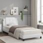 vidaXL Bett mit Matratze Weiß 90x200 cm Kunstleder vidaXL Bett mit Matratze Weiß 90x200 cm Kunstleder