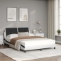 vidaXL Bett mit Matratze Weiß und Schwarz 120x200 cm Kunstleder vidaXL Bett mit Matratze Weiß und Schwarz 120x200 cm Kunstleder