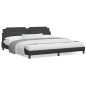 vidaXL Bett mit Matratze Schwarz 200x200 cm Kunstleder vidaXL Bett mit Matratze Schwarz 200x200 cm Kunstleder