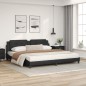 vidaXL Bett mit Matratze Schwarz 200x200 cm Kunstleder vidaXL Bett mit Matratze Schwarz 200x200 cm Kunstleder