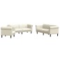 vidaXL 3-tlg. Sofagarnitur Creme Samt vidaXL 3-tlg. Sofagarnitur Creme Samt