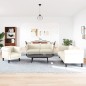vidaXL 3-tlg. Sofagarnitur Creme Samt vidaXL 3-tlg. Sofagarnitur Creme Samt