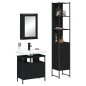 vidaXL 3-tlg. Badmöbel-Set Schwarz Holzwerkstoff vidaXL 3-tlg. Badmöbel-Set Schwarz Holzwerkstoff