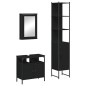 vidaXL 3-tlg. Badmöbel-Set Schwarz Holzwerkstoff vidaXL 3-tlg. Badmöbel-Set Schwarz Holzwerkstoff