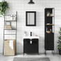 vidaXL 3-tlg. Badmöbel-Set Schwarz Holzwerkstoff vidaXL 3-tlg. Badmöbel-Set Schwarz Holzwerkstoff