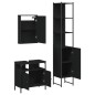 vidaXL 3-tlg. Badmöbel-Set Schwarz Holzwerkstoff vidaXL 3-tlg. Badmöbel-Set Schwarz Holzwerkstoff