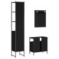 vidaXL 3-tlg. Badmöbel-Set Schwarz Holzwerkstoff vidaXL 3-tlg. Badmöbel-Set Schwarz Holzwerkstoff
