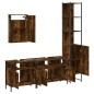 vidaXL 4-tlg. Badmöbel-Set Räuchereiche Holzwerkstoff vidaXL 4-tlg. Badmöbel-Set Räuchereiche Holzwerkstoff