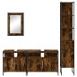vidaXL 4-tlg. Badmöbel-Set Räuchereiche Holzwerkstoff vidaXL 4-tlg. Badmöbel-Set Räuchereiche Holzwerkstoff