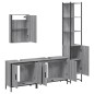 vidaXL 4-tlg. Badmöbel-Set Grau Sonoma Holzwerkstoff vidaXL 4-tlg. Badmöbel-Set Grau Sonoma Holzwerkstoff