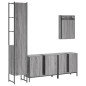 vidaXL 4-tlg. Badmöbel-Set Grau Sonoma Holzwerkstoff vidaXL 4-tlg. Badmöbel-Set Grau Sonoma Holzwerkstoff