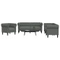 vidaXL 3-tlg. Sofagarnitur Dunkelgrau Stoff vidaXL 3-tlg. Sofagarnitur Dunkelgrau Stoff