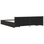 vidaXL Bettgestell mit Schubladen Schwarz 200x200 cm Holzwerkstoff vidaXL Bettgestell mit Schubladen Schwarz 200x200 cm Holzwerkstoff