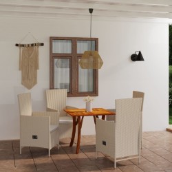 5-tlg. Garten-Essgruppe Beige