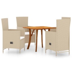 5-tlg. Garten-Essgruppe Beige