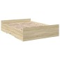 vidaXL Bettgestell mit Schubladen Sonoma-Eiche 135x190cm Holzwerkstoff vidaXL Bettgestell mit Schubladen Sonoma-Eiche 135x190cm Holzwerkstoff
