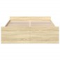 vidaXL Bettgestell mit Schubladen Sonoma-Eiche 135x190cm Holzwerkstoff vidaXL Bettgestell mit Schubladen Sonoma-Eiche 135x190cm Holzwerkstoff