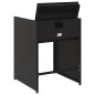 vidaXL Gartenstühle mit Kissen 4 Stk. Schwarz Poly Rattan vidaXL Gartenstühle mit Kissen 4 Stk. Schwarz Poly Rattan