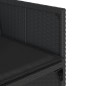 vidaXL Gartenstühle mit Kissen 4 Stk. Schwarz Poly Rattan vidaXL Gartenstühle mit Kissen 4 Stk. Schwarz Poly Rattan