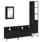 vidaXL 4-tlg. Badmöbel-Set Schwarz Holzwerkstoff vidaXL 4-tlg. Badmöbel-Set Schwarz Holzwerkstoff