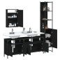 vidaXL 4-tlg. Badmöbel-Set Schwarz Holzwerkstoff vidaXL 4-tlg. Badmöbel-Set Schwarz Holzwerkstoff