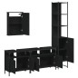vidaXL 4-tlg. Badmöbel-Set Schwarz Holzwerkstoff vidaXL 4-tlg. Badmöbel-Set Schwarz Holzwerkstoff