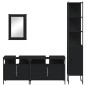 vidaXL 4-tlg. Badmöbel-Set Schwarz Holzwerkstoff vidaXL 4-tlg. Badmöbel-Set Schwarz Holzwerkstoff