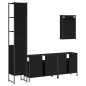 vidaXL 4-tlg. Badmöbel-Set Schwarz Holzwerkstoff vidaXL 4-tlg. Badmöbel-Set Schwarz Holzwerkstoff