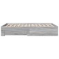 vidaXL Bettgestell mit Schubladen Grau Sonoma 135x190 cm Holzwerkstoff vidaXL Bettgestell mit Schubladen Grau Sonoma 135x190 cm Holzwerkstoff