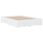 vidaXL Bettgestell mit Schubladen Weiß 120x190 cm Holzwerkstoff vidaXL Bettgestell mit Schubladen Weiß 120x190 cm Holzwerkstoff