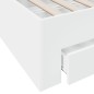 vidaXL Bettgestell mit Schubladen Weiß 120x190 cm Holzwerkstoff vidaXL Bettgestell mit Schubladen Weiß 120x190 cm Holzwerkstoff