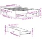vidaXL Bettgestell mit Schubladen Weiß 120x190 cm Holzwerkstoff vidaXL Bettgestell mit Schubladen Weiß 120x190 cm Holzwerkstoff