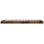 vidaXL Bettgestell Räuchereiche 100x200 cm Holzwerkstoff und Metall vidaXL Bettgestell Räuchereiche 100x200 cm Holzwerkstoff und Metall
