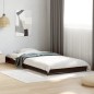 vidaXL Bettgestell Schwarz 75x190 cm Holzwerkstoff und Metall vidaXL Bettgestell Schwarz 75x190 cm Holzwerkstoff und Metall