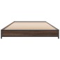 vidaXL Bettgestell Braun Eichen-Optik 75x190 cm Holzwerkstoff Metall vidaXL Bettgestell Braun Eichen-Optik 75x190 cm Holzwerkstoff Metall
