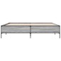 vidaXL Bettgestell Grau Sonoma 180x200 cm Holzwerkstoff und Metall vidaXL Bettgestell Grau Sonoma 180x200 cm Holzwerkstoff und Metall