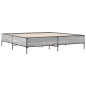 vidaXL Bettgestell Grau Sonoma 180x200 cm Holzwerkstoff und Metall vidaXL Bettgestell Grau Sonoma 180x200 cm Holzwerkstoff und Metall
