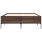 vidaXL Bettgestell Braun Eichen-Optik 160x200 cm Holzwerkstoff Metall vidaXL Bettgestell Braun Eichen-Optik 160x200 cm Holzwerkstoff Metall