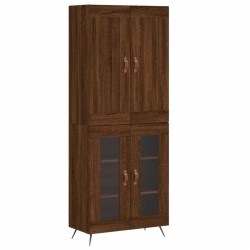 Highboard Braun Eichen-Optik 69,5x34x180 cm Holzwerkstoff