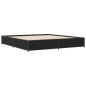 vidaXL Bettgestell Schwarz 200x200 cm Holzwerkstoff und Metall vidaXL Bettgestell Schwarz 200x200 cm Holzwerkstoff und Metall