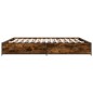 vidaXL Bettgestell Räuchereiche 180x200 cm Holzwerkstoff und Metall vidaXL Bettgestell Räuchereiche 180x200 cm Holzwerkstoff und Metall