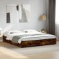vidaXL Bettgestell Räuchereiche 160x200 cm Holzwerkstoff und Metall vidaXL Bettgestell Räuchereiche 160x200 cm Holzwerkstoff und Metall