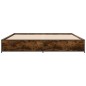 vidaXL Bettgestell Räuchereiche 160x200 cm Holzwerkstoff und Metall vidaXL Bettgestell Räuchereiche 160x200 cm Holzwerkstoff und Metall