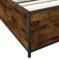 vidaXL Bettgestell Räuchereiche 160x200 cm Holzwerkstoff und Metall vidaXL Bettgestell Räuchereiche 160x200 cm Holzwerkstoff und Metall