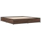 vidaXL Bettgestell Braun Eichen-Optik 160x200 cm Holzwerkstoff Metall vidaXL Bettgestell Braun Eichen-Optik 160x200 cm Holzwerkstoff Metall