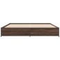 vidaXL Bettgestell Braun Eichen-Optik 160x200 cm Holzwerkstoff Metall vidaXL Bettgestell Braun Eichen-Optik 160x200 cm Holzwerkstoff Metall